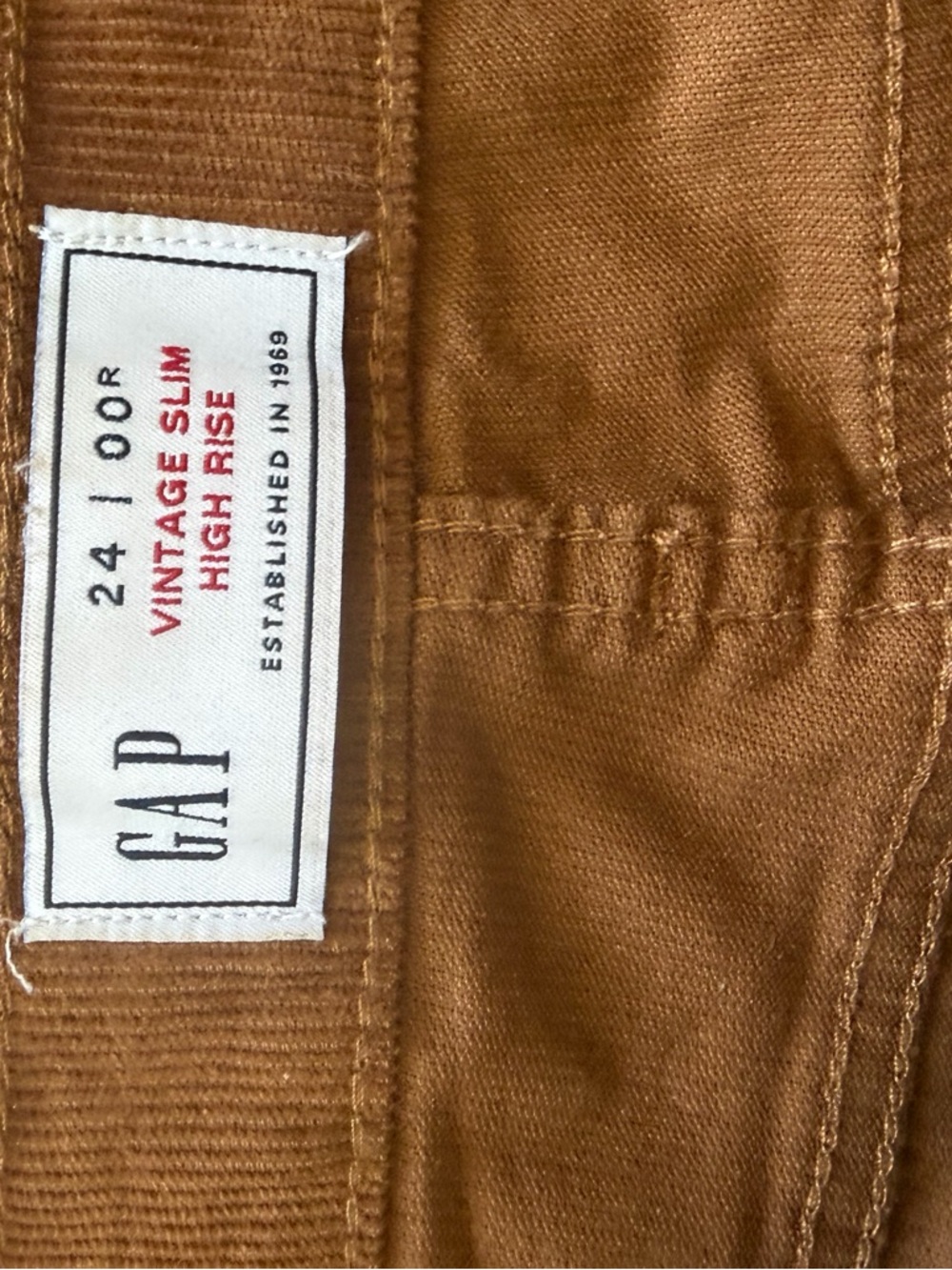 Gap High Rise Brown Corduroy Jeans